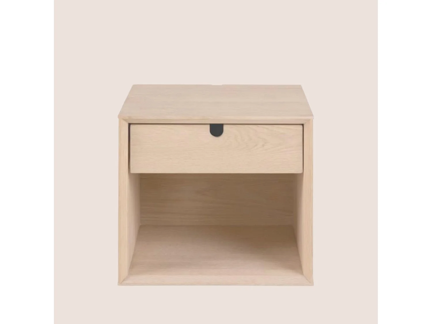 Chevet suspendu cube en bois avec une niche et un tiroir - CENTIOR