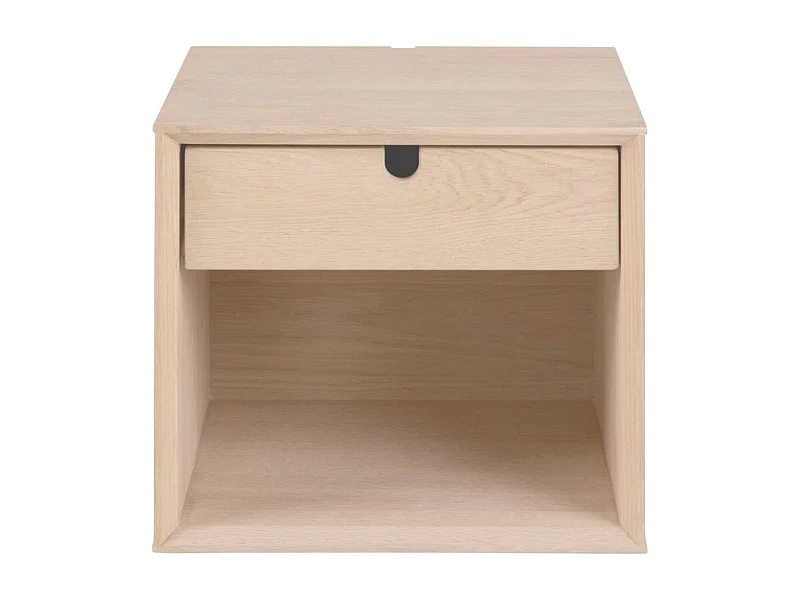 Chevet suspendu cube en bois avec une niche et un tiroir - CENTIOR