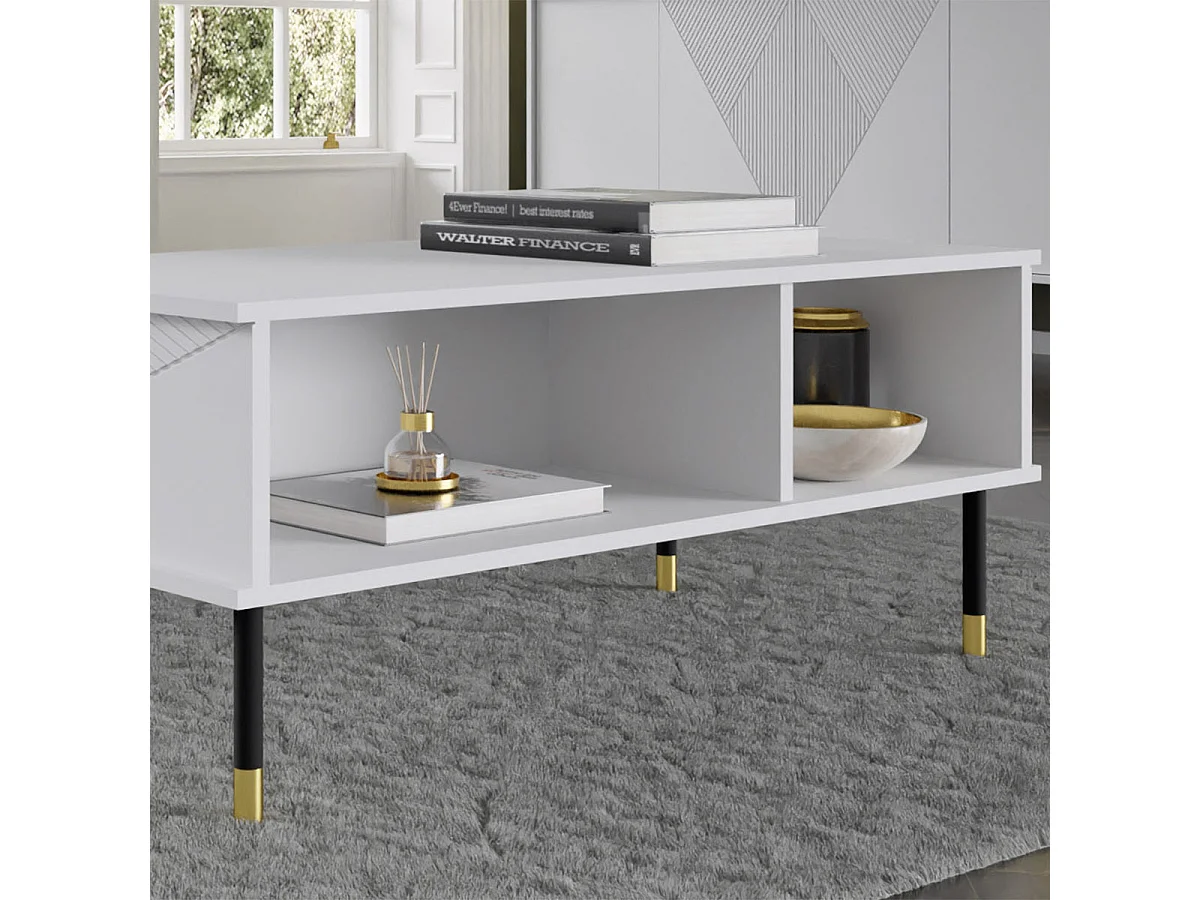 Aglaé 110 cm soffbord Vit