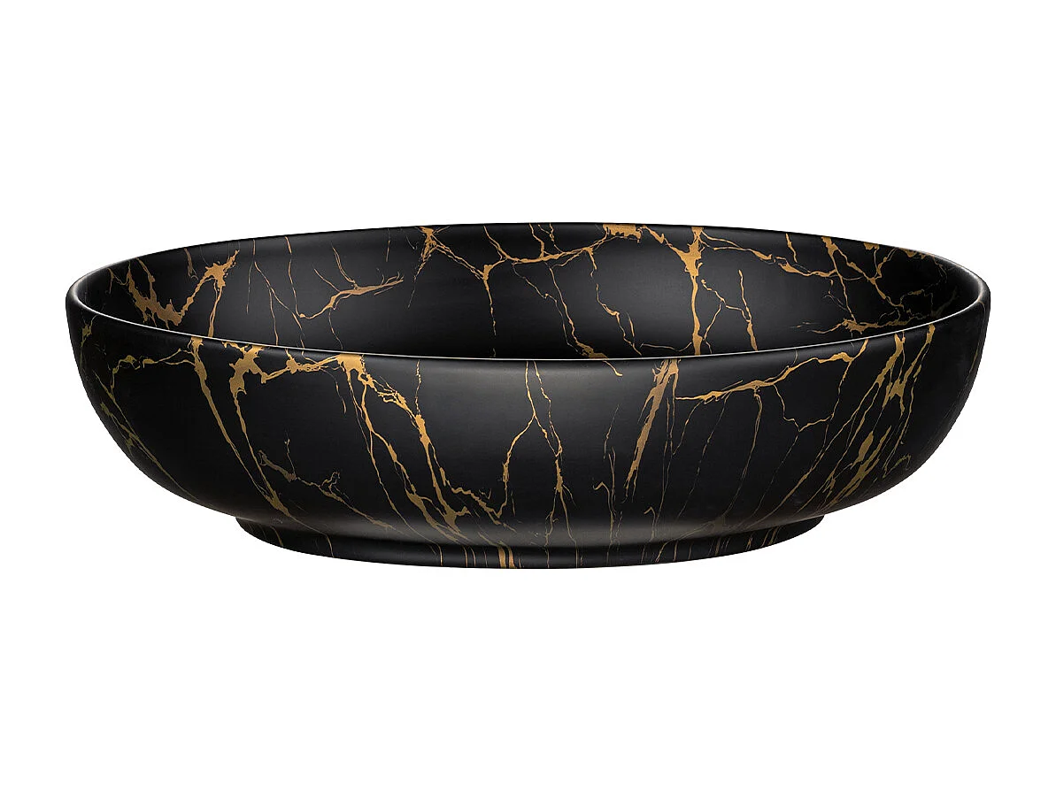 Enkelt håndvask 80cm Gaia Wood and Black - Sort håndvask