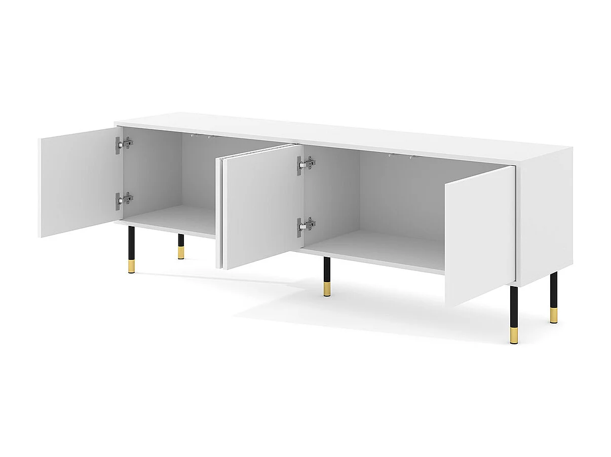 Mueble TV 4 puertas 180 cm Aglaé Blanco