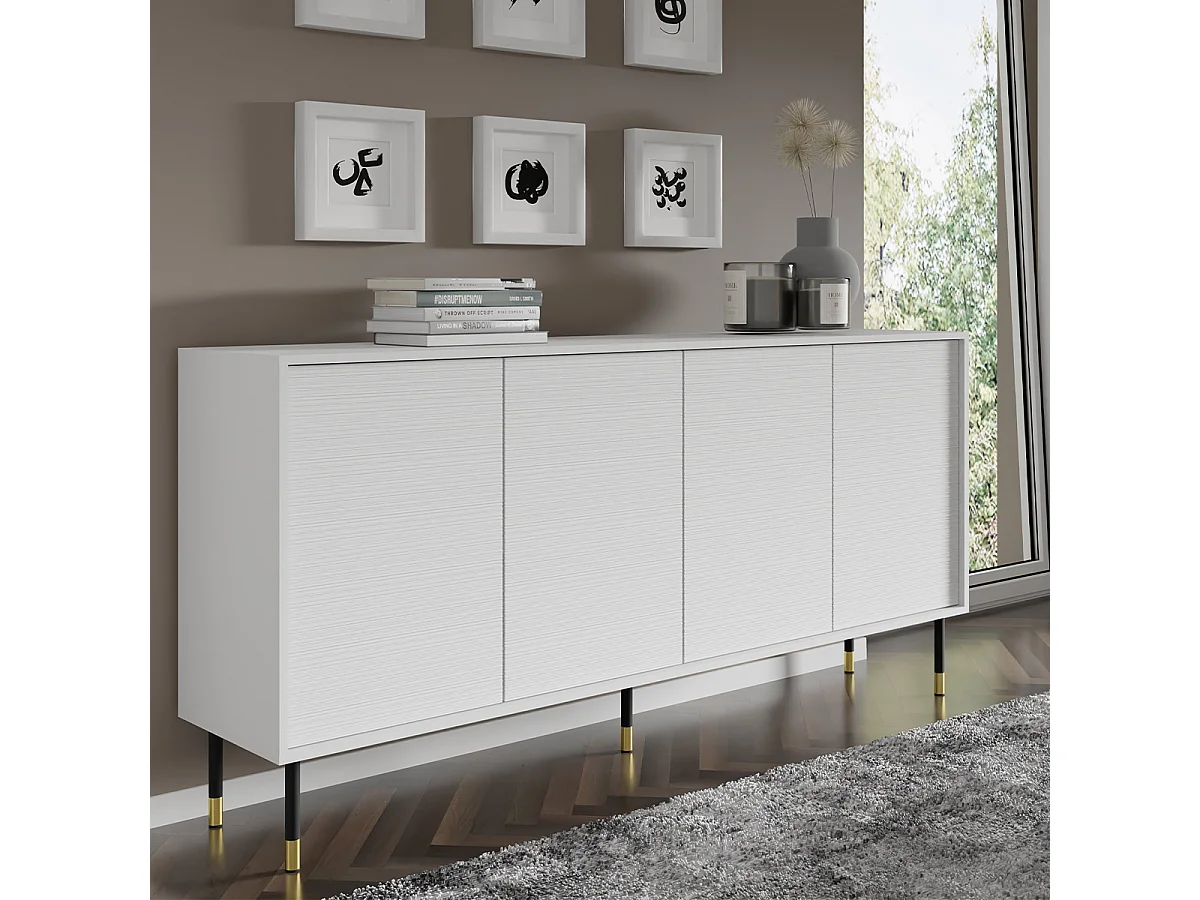 Buffet 4 portes Rani Blanc