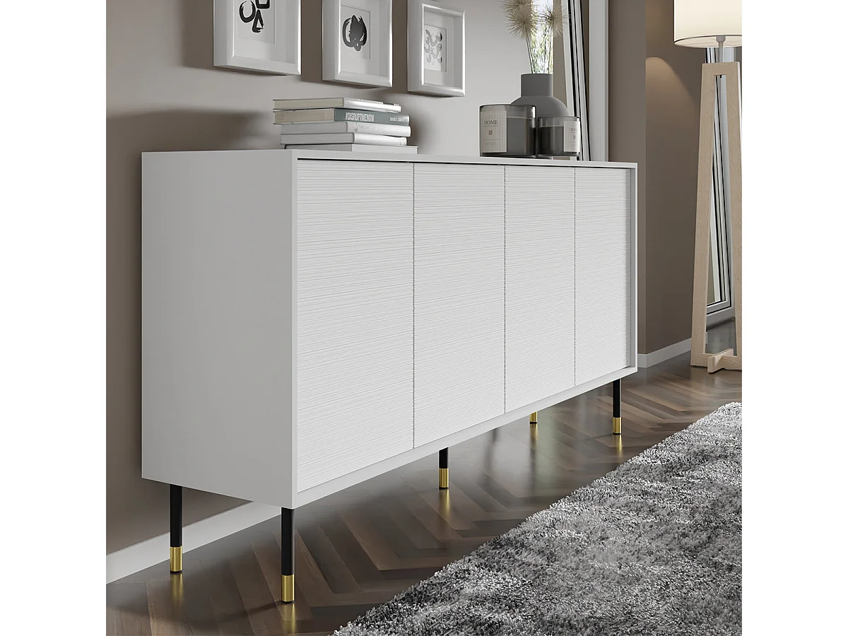 Buffet 4 portes Rani Blanc