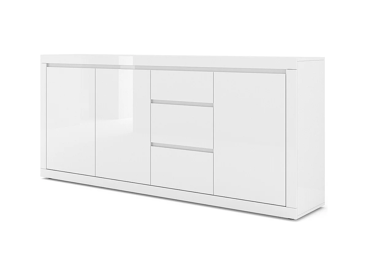 Buffet 3 portes 3 tiroirs Olia Blanc