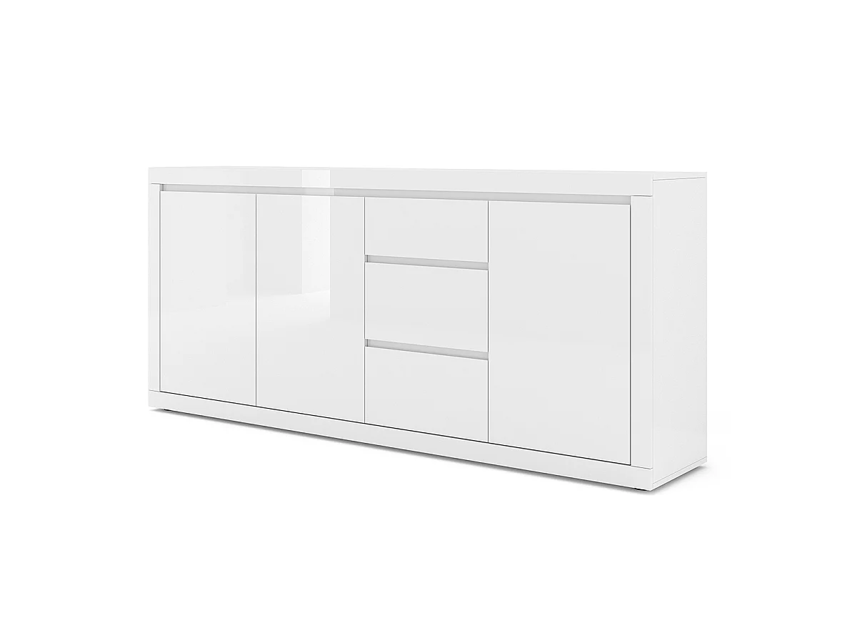Olia Wit 3-deurs dressoir met 3 laden