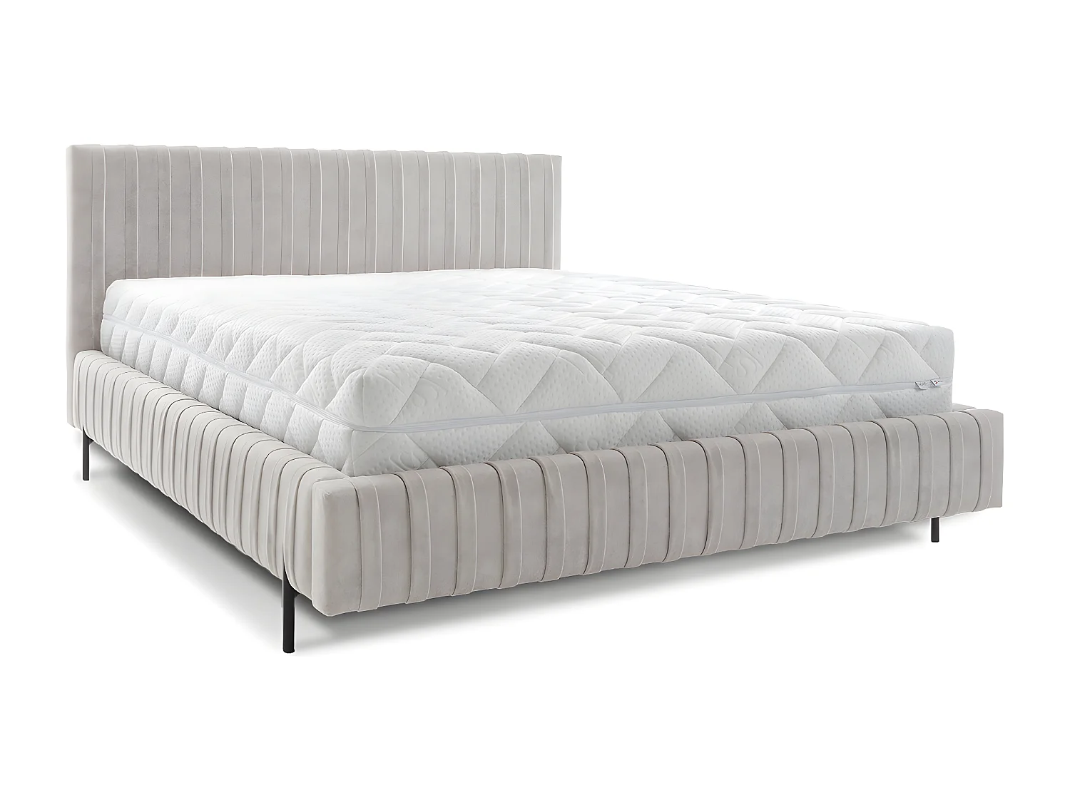 Letto con contenitore con base Ori beige 180x200