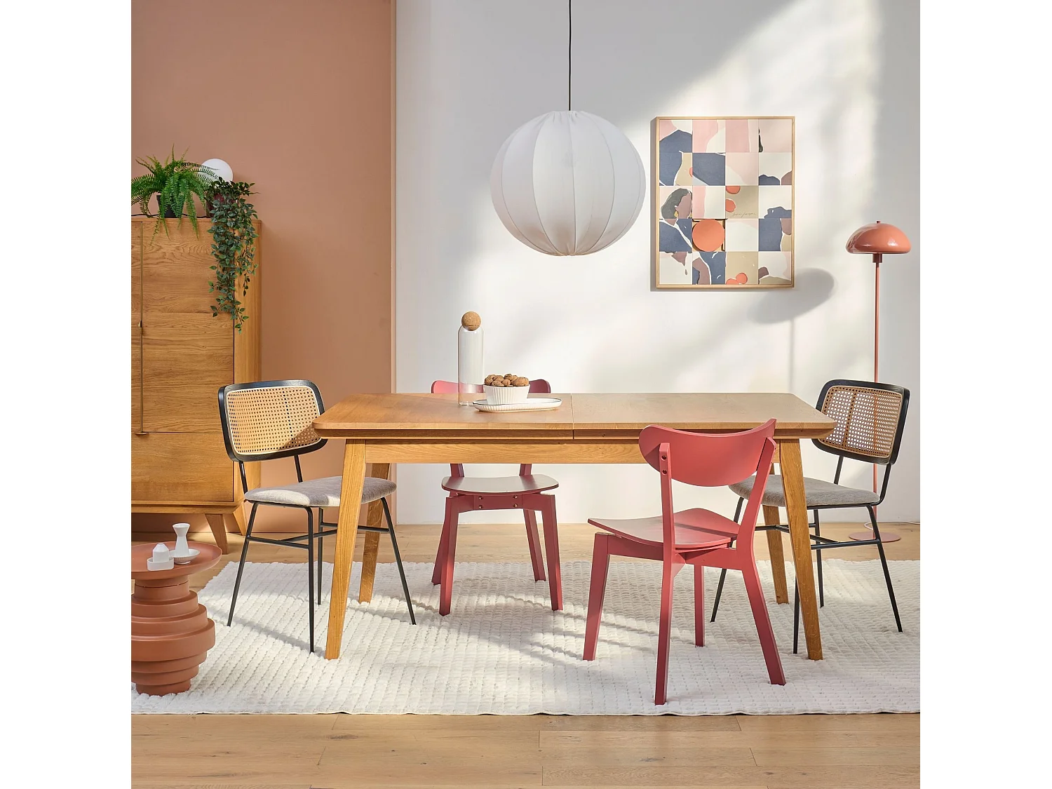 Chaises scandinaves en bois laqué (lot de 2) - LETA