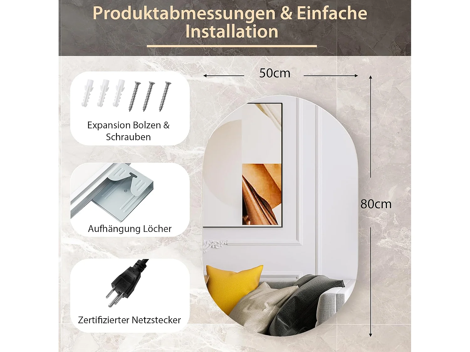 LED-Spiegel Anti-Beschlag