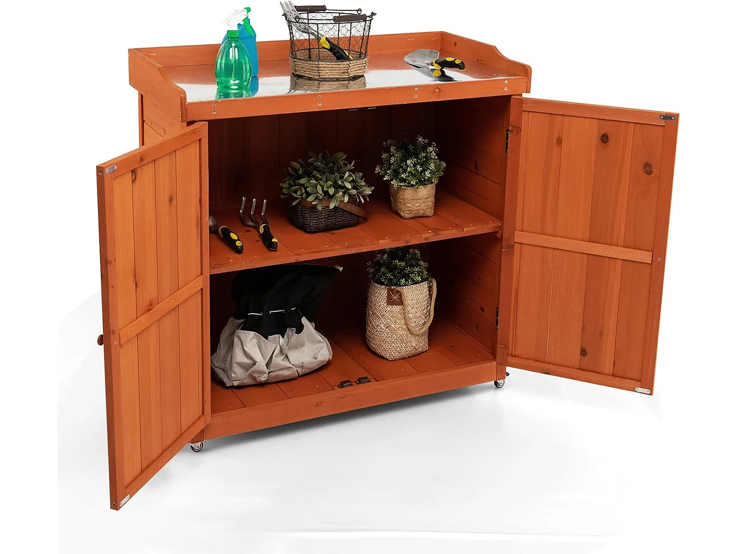 Gartenschrank auf Rollen