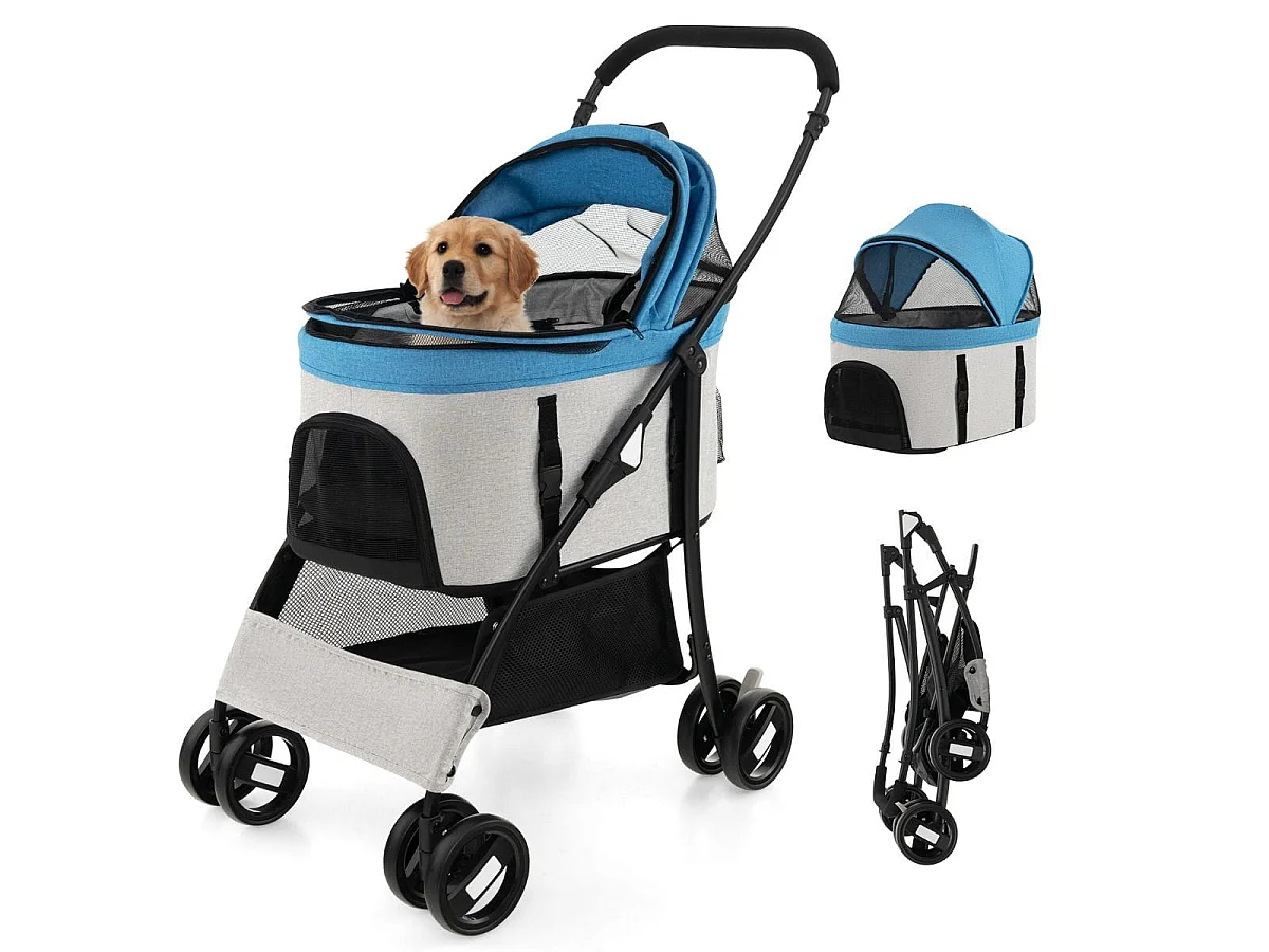 Chariot pour animaux avec siège auto Transporter pour animaux