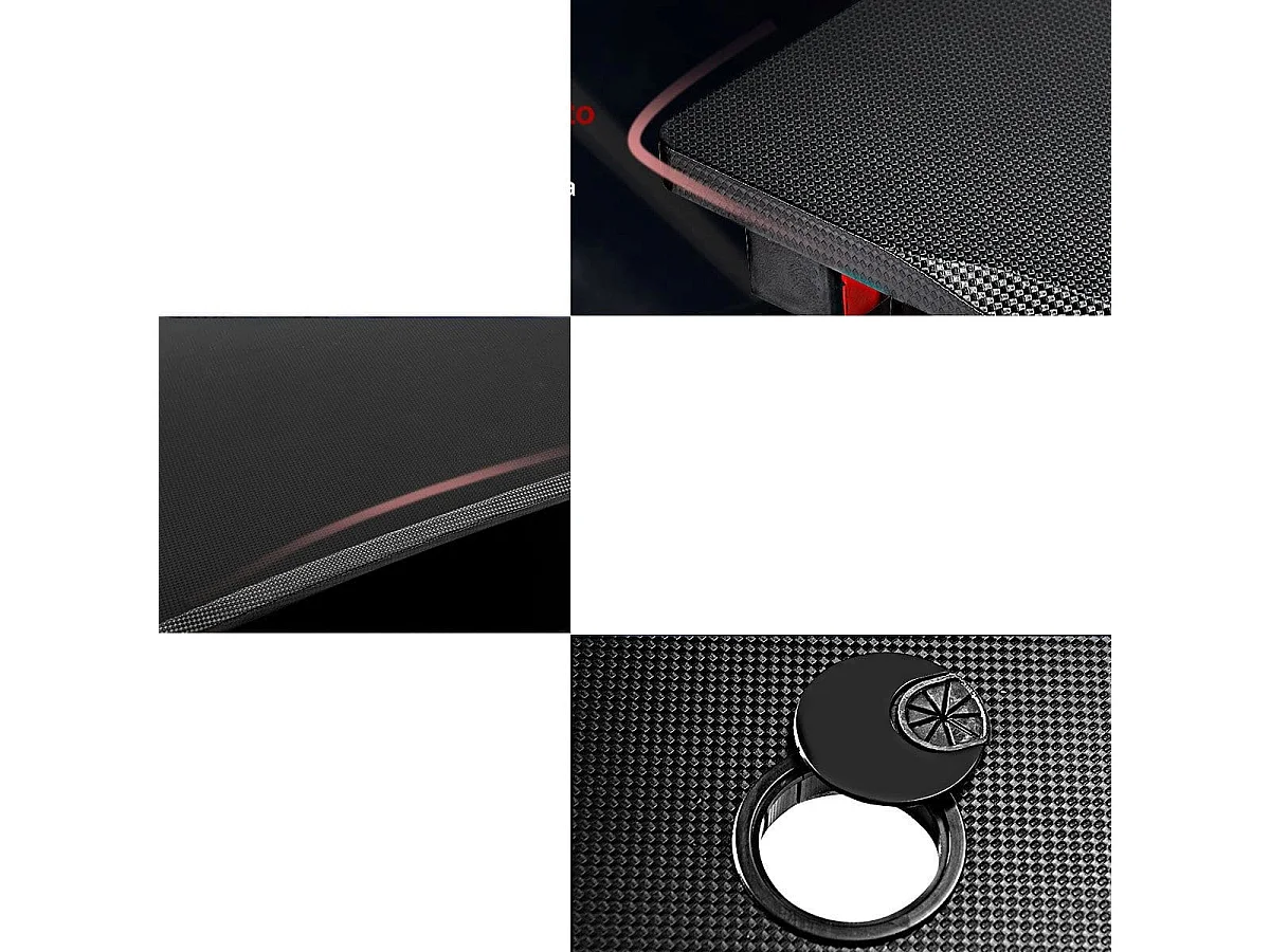 Gamingtisch Computertisch Gaming Schreibtisch mit Tassen- und Kopfhörerhalter und Mauspad für Zuhause Büro Spielzimmer