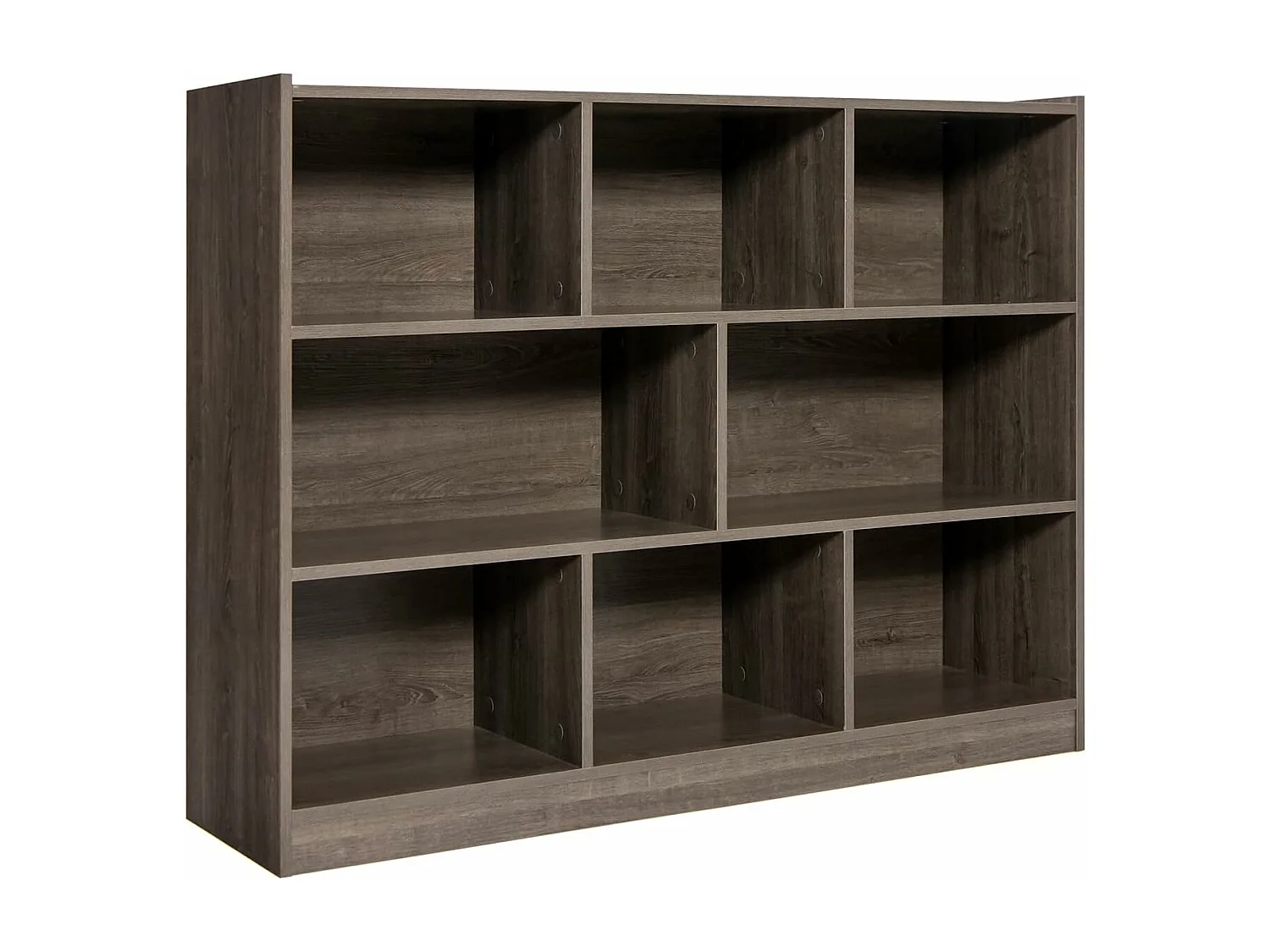Bücherregal mit 8 Fächern, Standregal, Aufbewahrungregal für Wohnzimmer, Schlafzimmer, Arbeitszimmer, Büro, braun, 122 x 32 x 93 cm ON32625