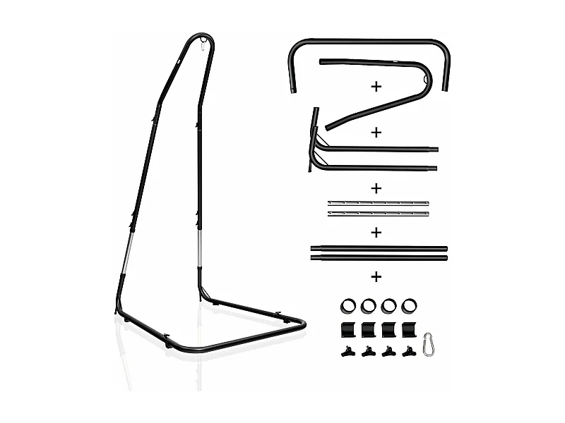 Hängestuhlgestell 150kg Belastbarkeit, Hängesesselgestell Metall, Hängesitzständer Hängestuhlständer, Hängesitz Gestell 195-235cm höhenverstellbar