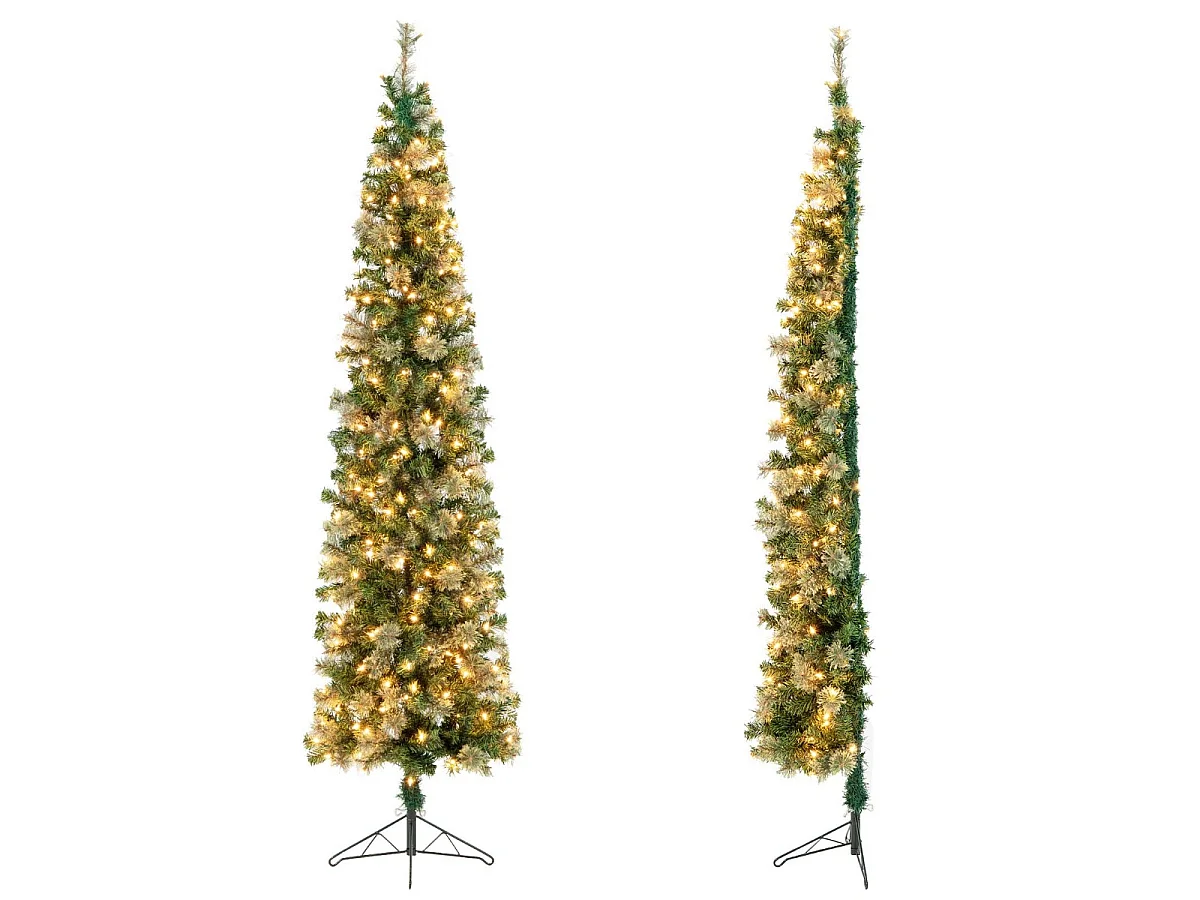 Albero di Natale artificiale con illuminazione a LED, 210 cm