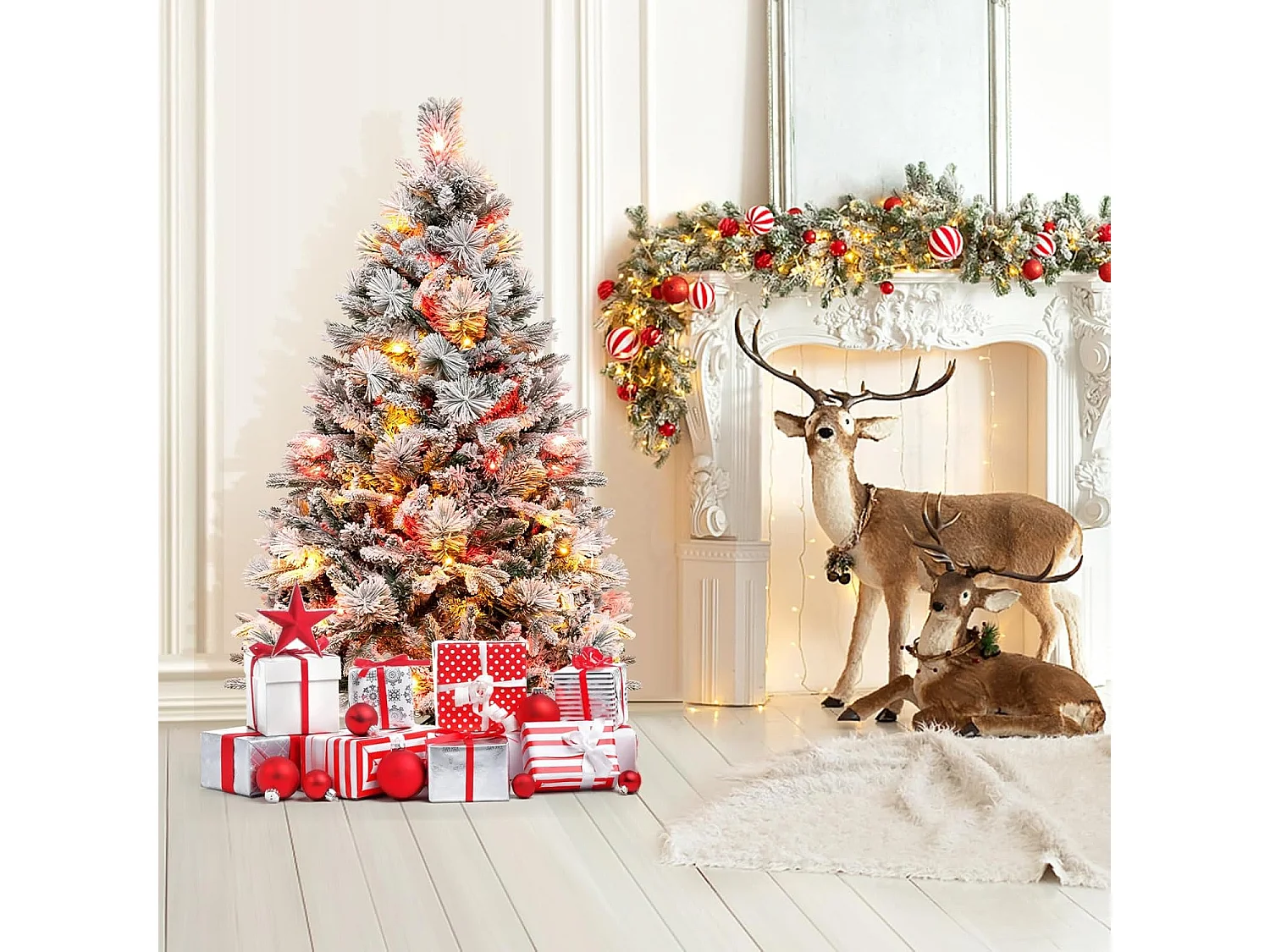 Weihnachtsbaum mit Schnee Beleuchtung OY46546PQDE