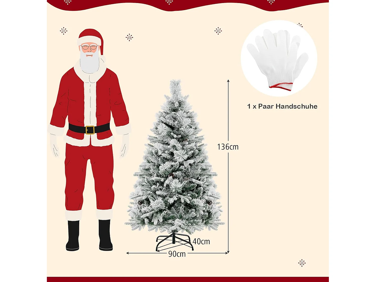 Weihnachtsbaum mit Schnee Beleuchtung OY46546PQDE