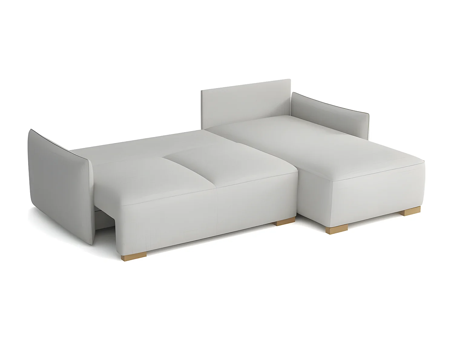 Canapé d'angle convertible FOLIA en L réversible beige