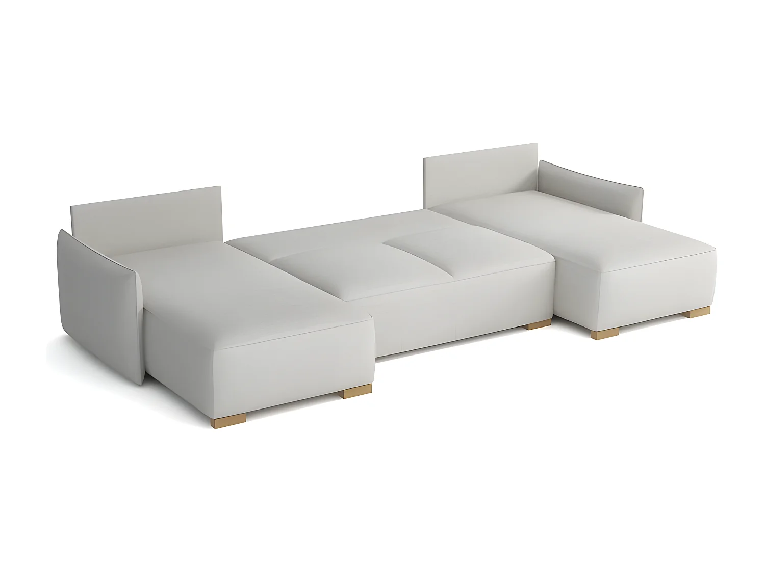 Canapé d'angle panoramique convertible FOLIA en U bleu marine