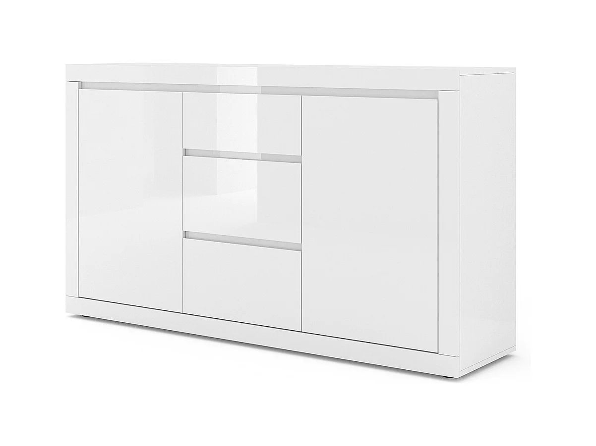 Buffet 2 portes 3 tiroirs Olia Blanc