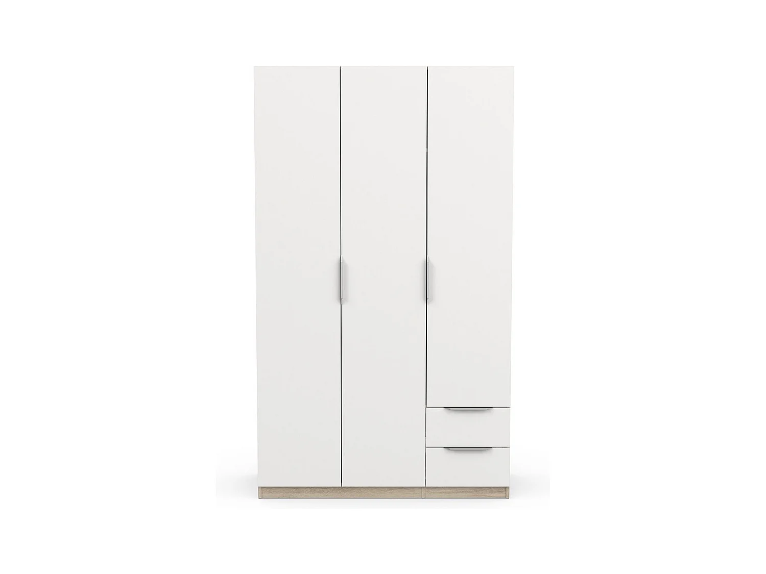 Armoire 3 portes et 2 tiroirs Ghost - L119,4 cm