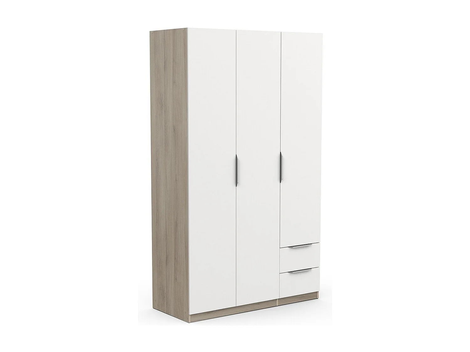 Roupeiro AMBIHOME SHADE 09 - Branco/Carvalho, C119xP51xA203cm