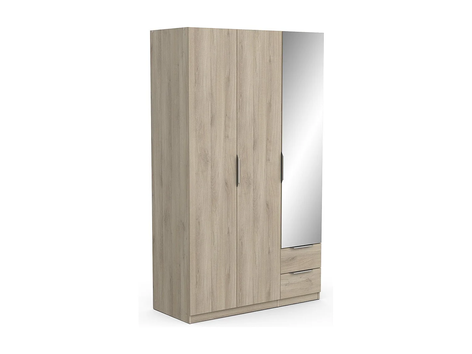 Szafa Ghost z 3 drzwiami, 2 szufladami i 1 lustrem - L119,4 cm