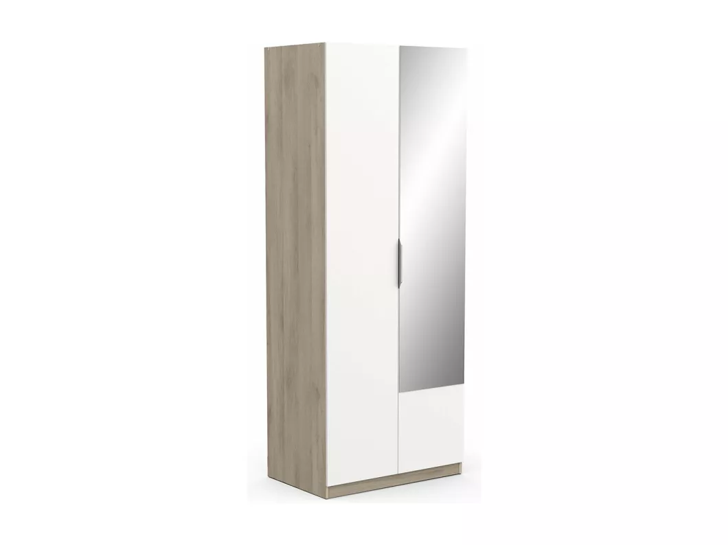 Kauf Unique Kleiderschrank mit 2 Türen und Spiegel Ghost - L79,4 cm