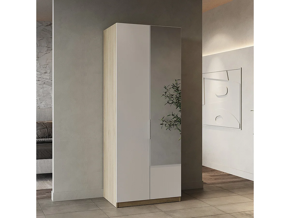 Armario 2 puertas y espejo Ghost - L79,4 cm