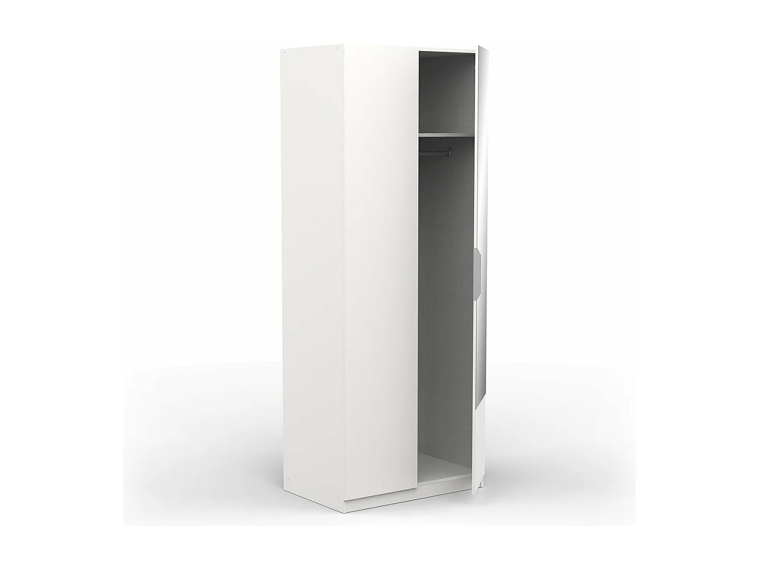 Roupeiro c/espelho AMBIHOME SHADE 08 - Branco, C79xP51xA203cm