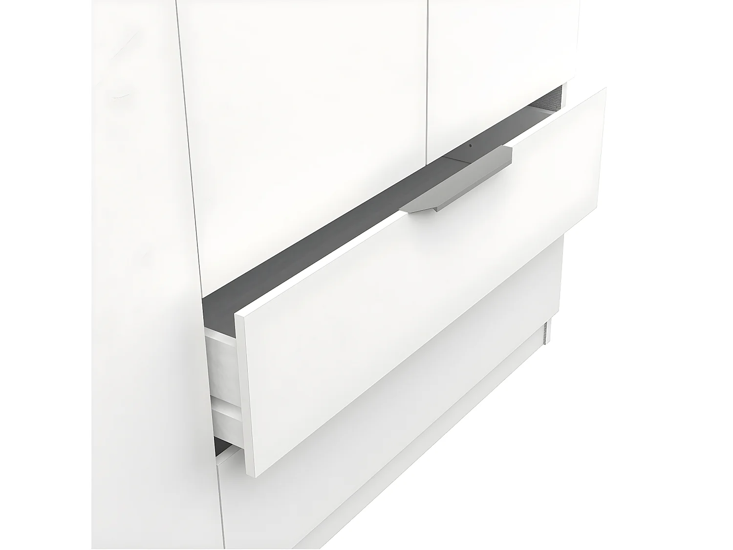 Armario 4 puertas y 2 cajones Ghost - L157,3 cm