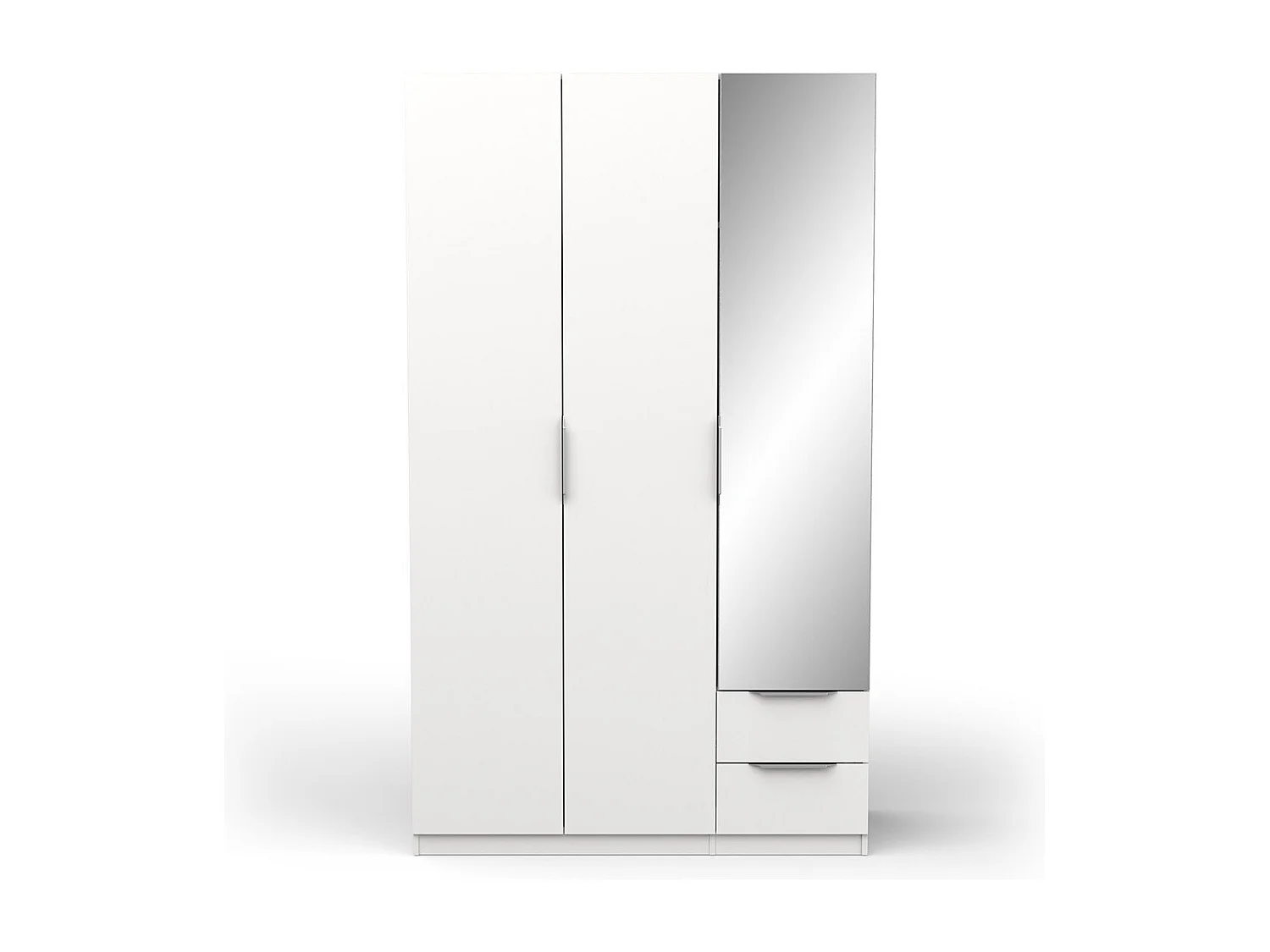 Szafa Ghost z 3 drzwiami, 2 szufladami i 1 lustrem - L119,4 cm