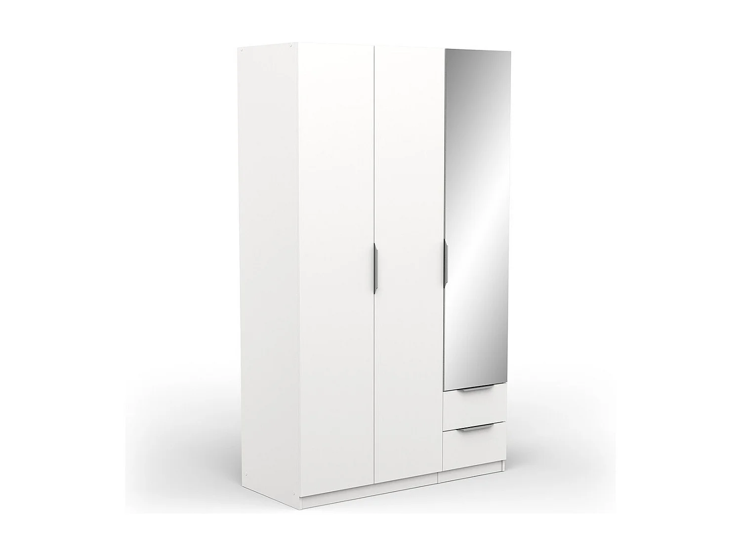 Szafa Ghost z 3 drzwiami, 2 szufladami i 1 lustrem - L119,4 cm