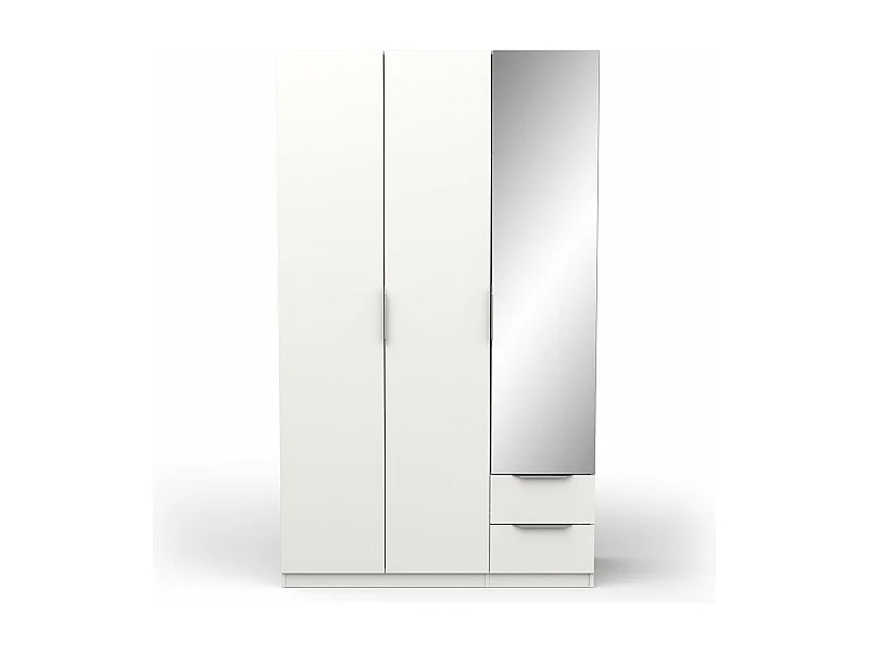 Roupeiro c/espelho AMBIHOME SHADE 10 - Branco, C119xP51xA203cm