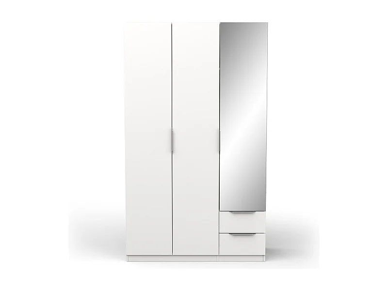 Roupeiro c/espelho AMBIHOME SHADE 10 - Branco, C119xP51xA203cm