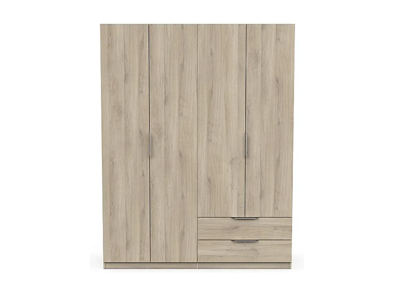 Armario 4 puertas y 2 cajones Ghost - L157,3 cm