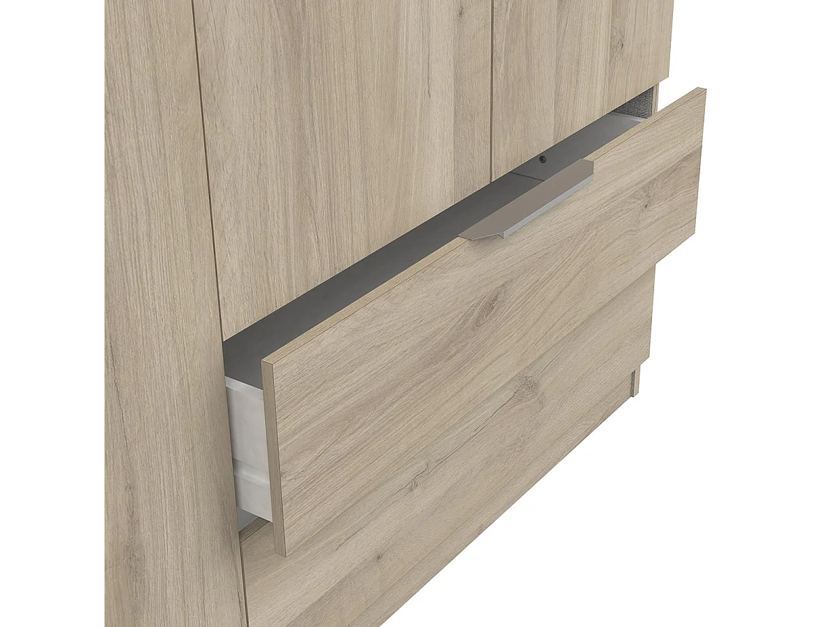 Armario 4 puertas y 2 cajones Ghost - L157,3 cm