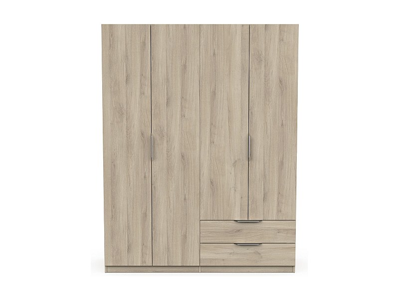 Armoire 4 portes et 2 tiroirs Ghost - L157,3 cm