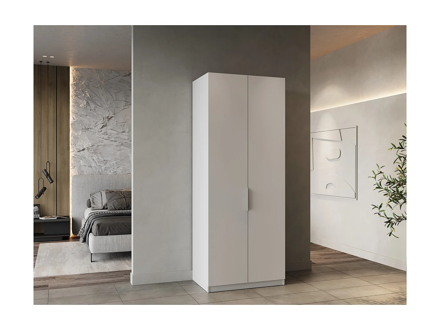 Roupeiro AMBIHOME SHADE 07 - Branco, C79xP51xA203cm