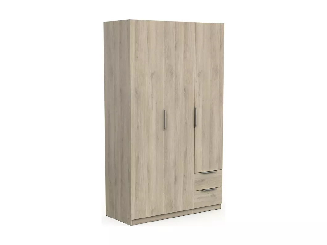 Kauf Unique Kleiderschrank mit 3 Türen und 2 Schubladen Ghost - L119,4 cm