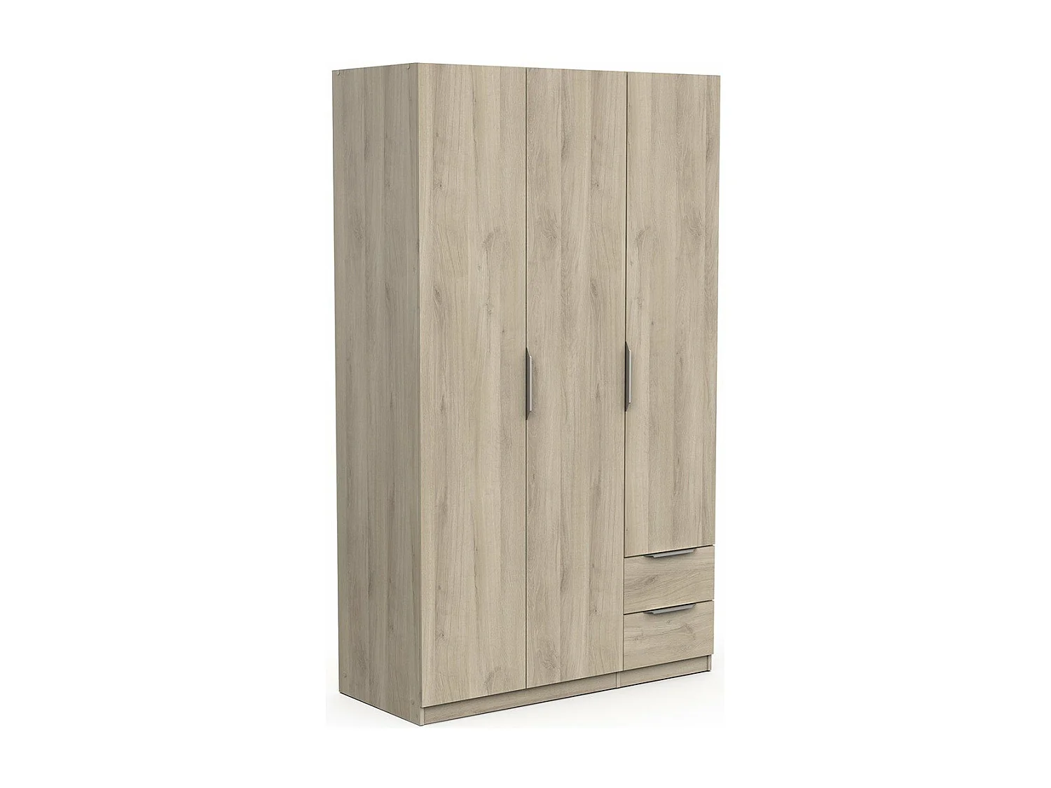 Armoire 3 portes et 2 tiroirs Ghost - L119,4 cm