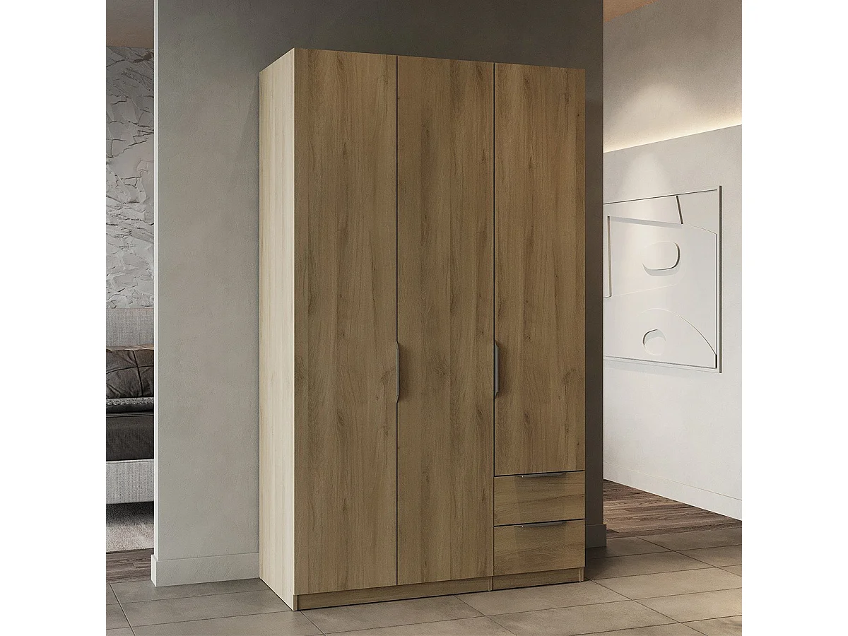 Armoire 3 portes et 2 tiroirs Ghost - L119,4 cm