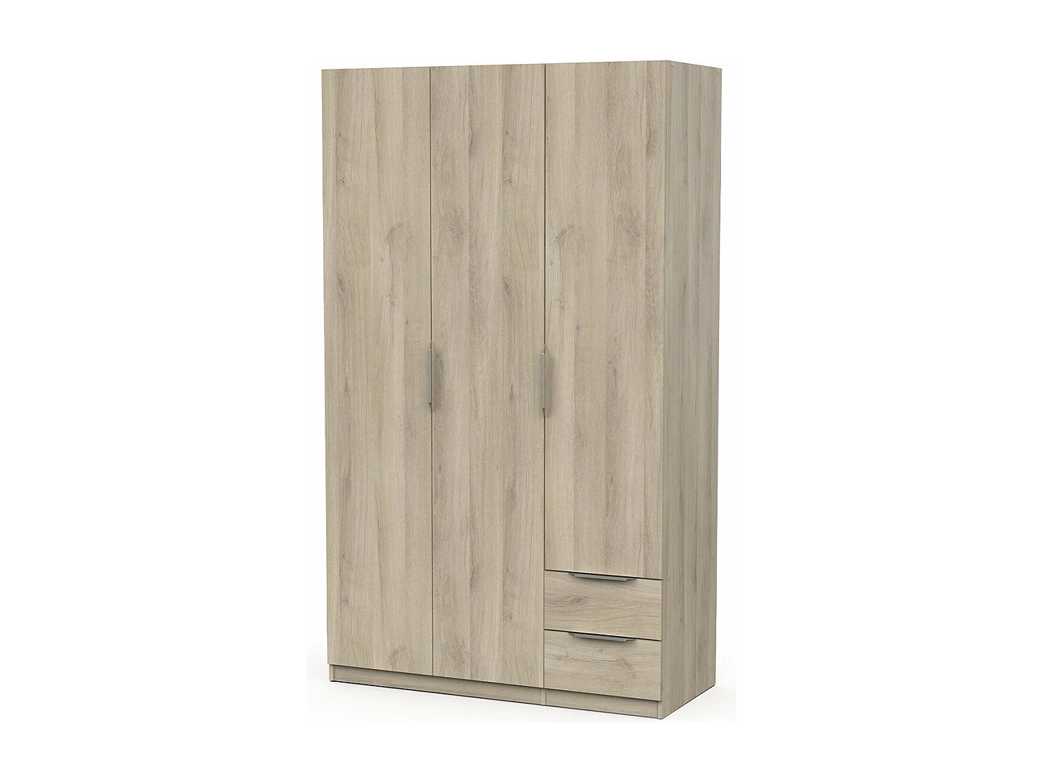 Armoire 3 portes et 2 tiroirs Ghost - L119,4 cm