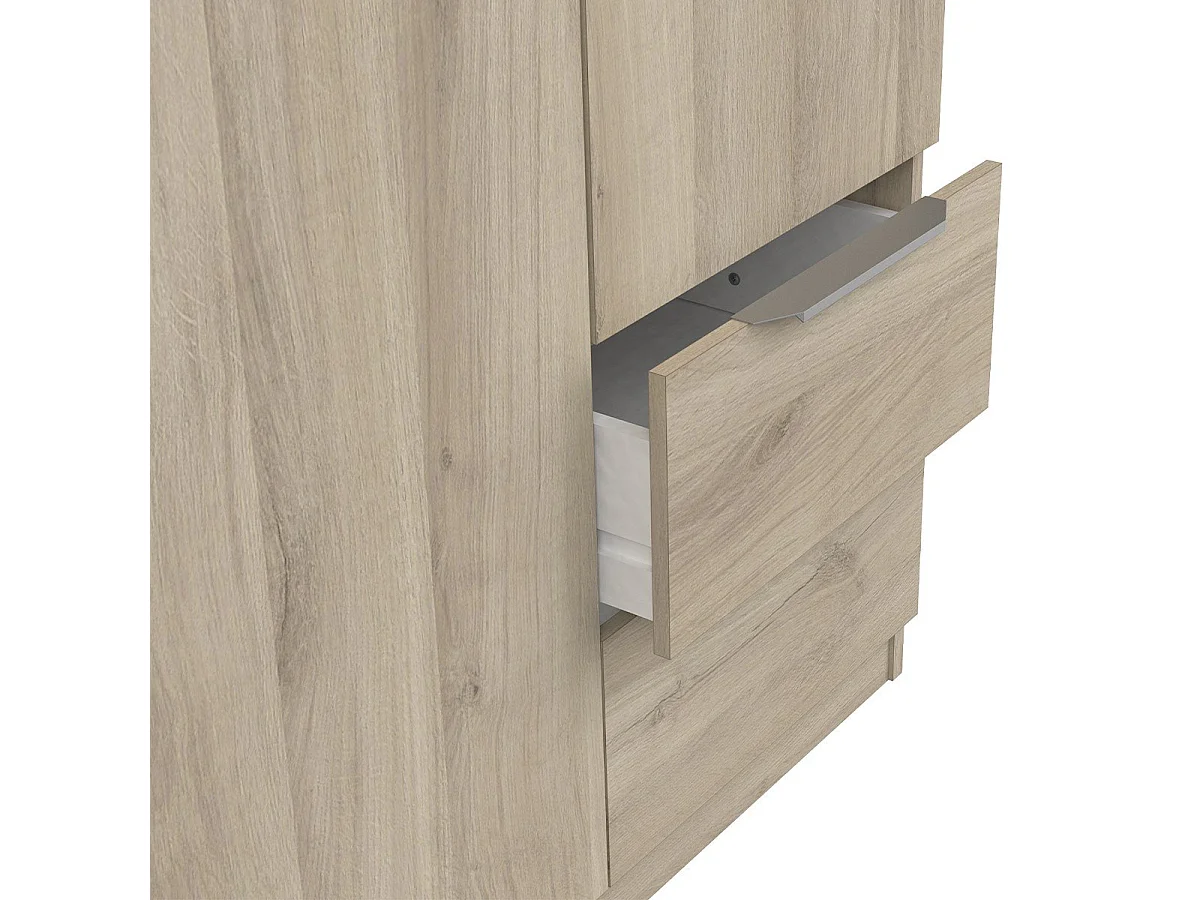 Armoire 3 portes et 2 tiroirs Ghost - L119,4 cm