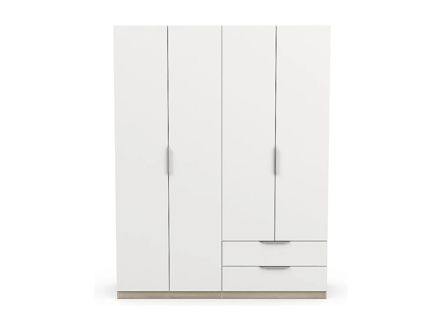 Szafa 4-drzwiowa i 2-szufladowa Ghost - L157,3 cm