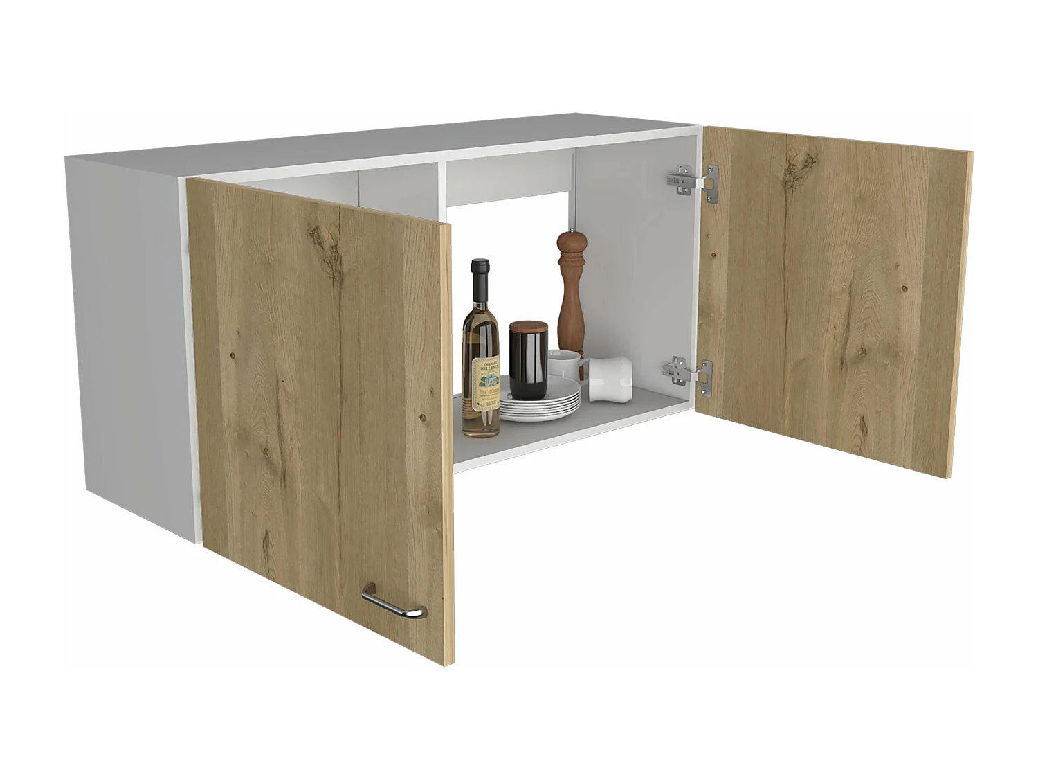 Pensile da cucina Napoli, con due ante , 49.02 cm X 99.82 cm X 32 cm , Multicolore