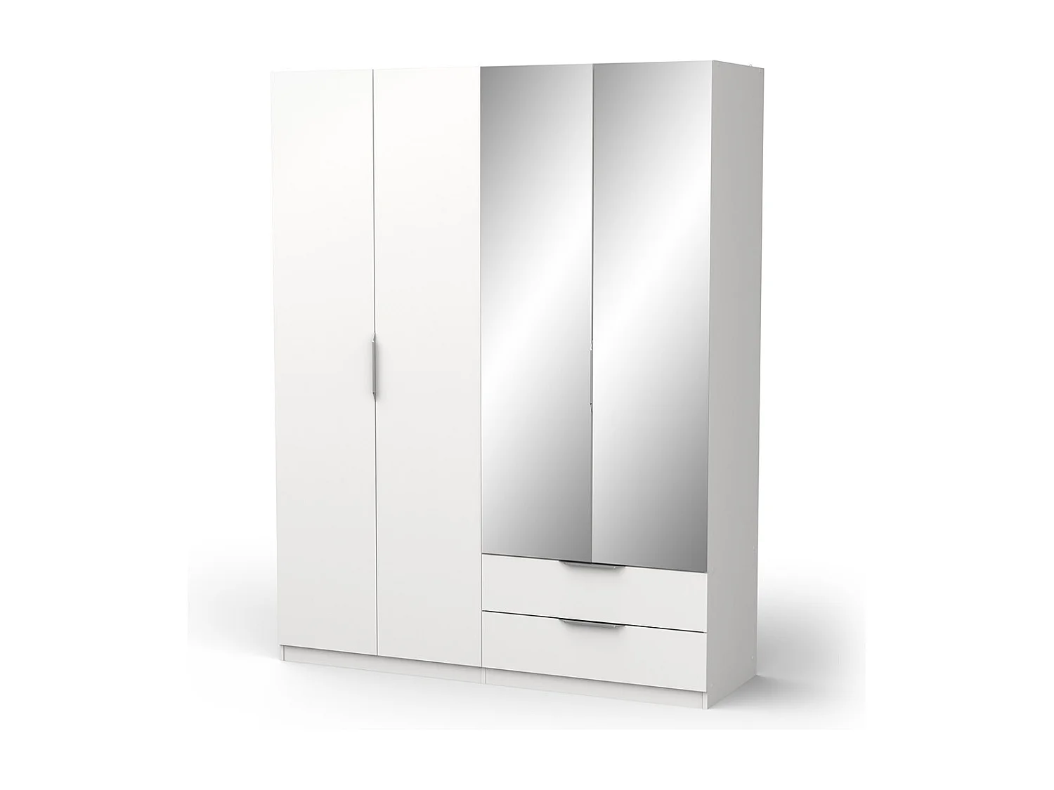 Roupeiro c/espelho AMBIHOME SHADE 12 - Branco, C157xP51xA203cm