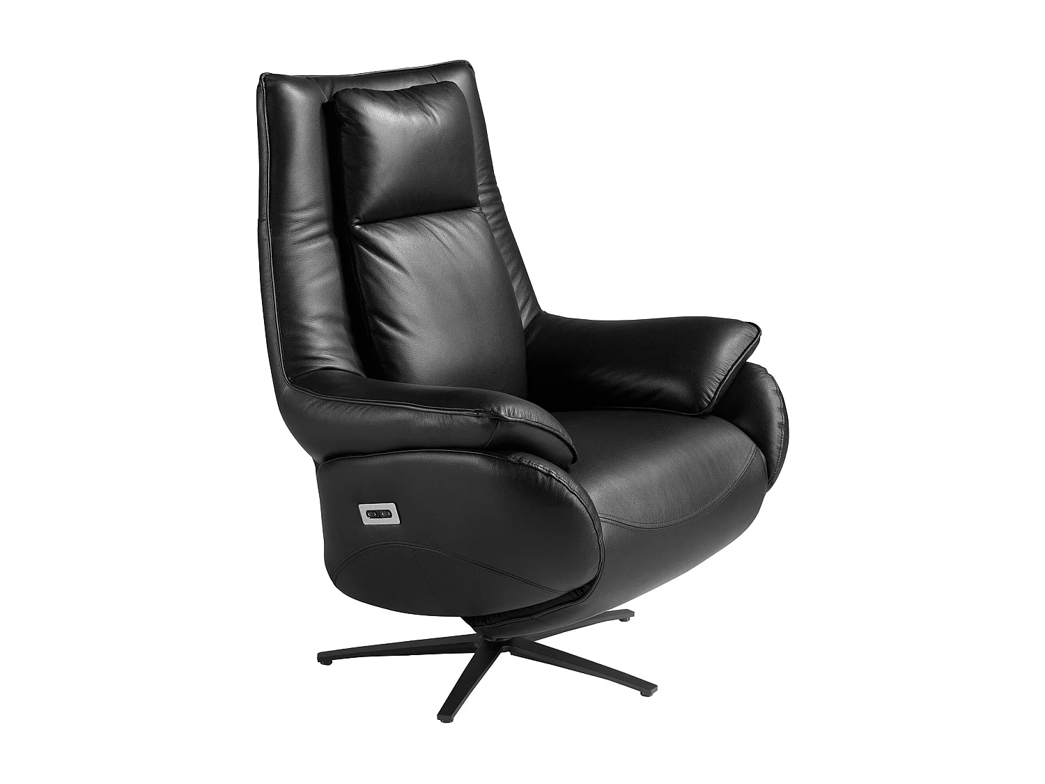 Fauteuil pivotant en cuir noir 5124 ANGEL CERDA