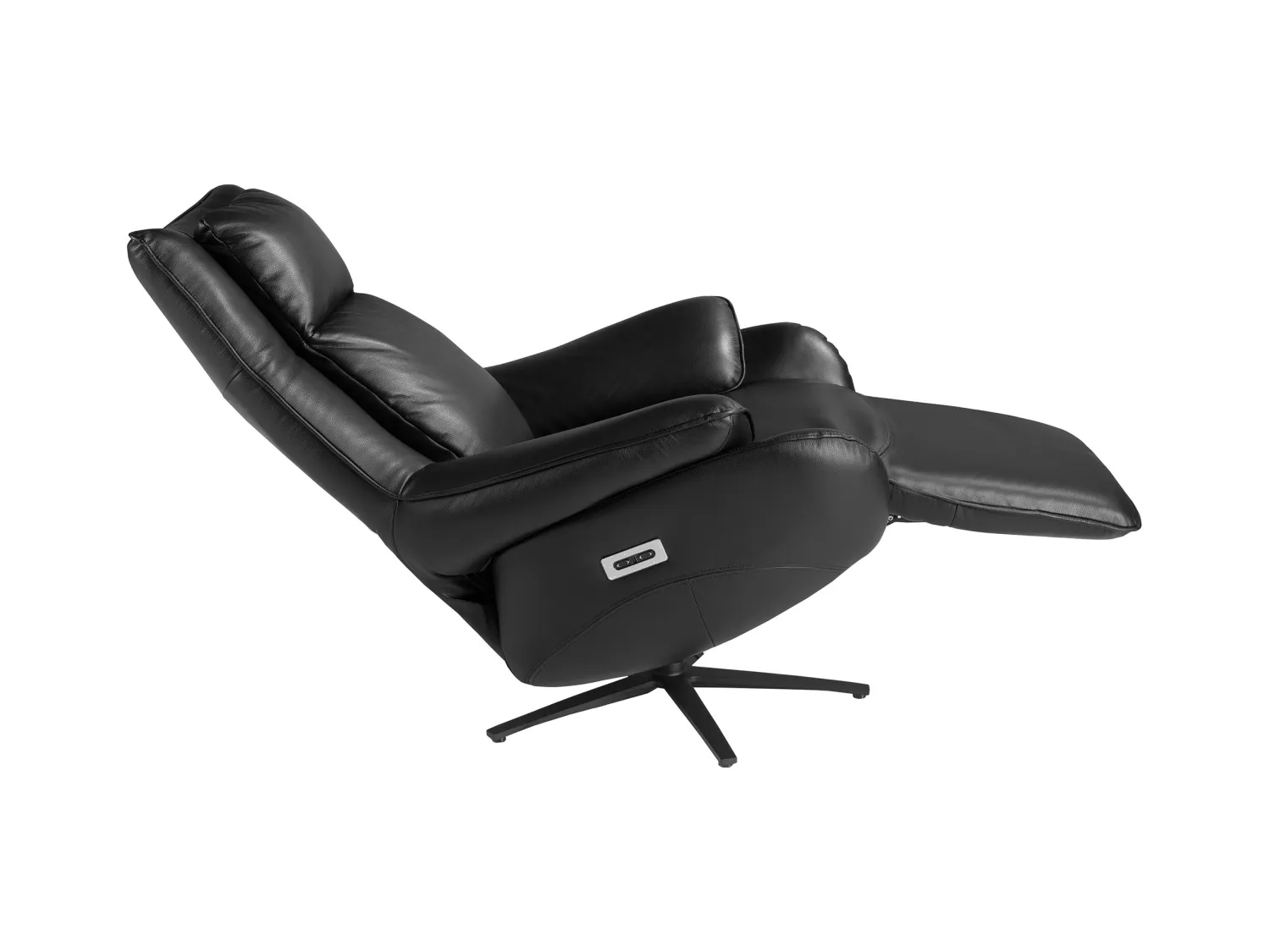 Drehsessel aus schwarzem Leder  5124 ANGEL CERDA