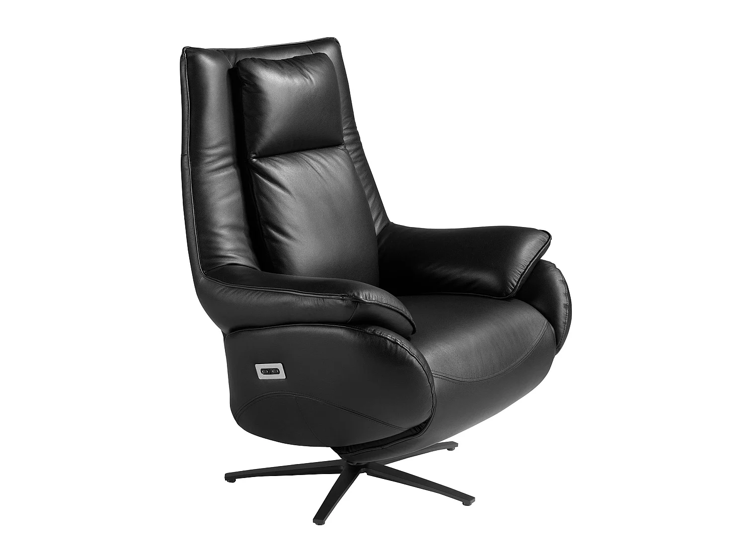 Fauteuil pivotant en cuir noir 5124 ANGEL CERDA