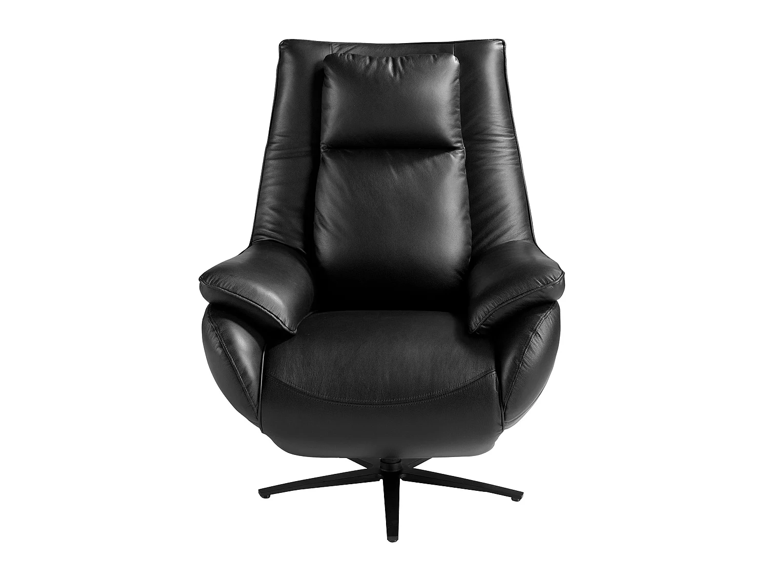 Fauteuil pivotant en cuir noir 5124 ANGEL CERDA